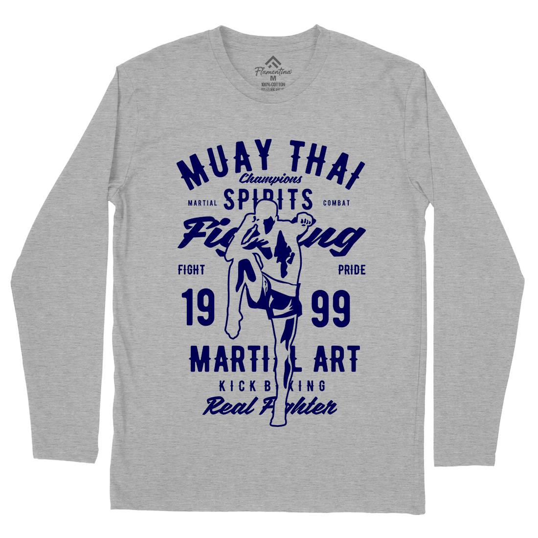 Muay Thai Mens Long Sleeve T-Shirt Sport B427