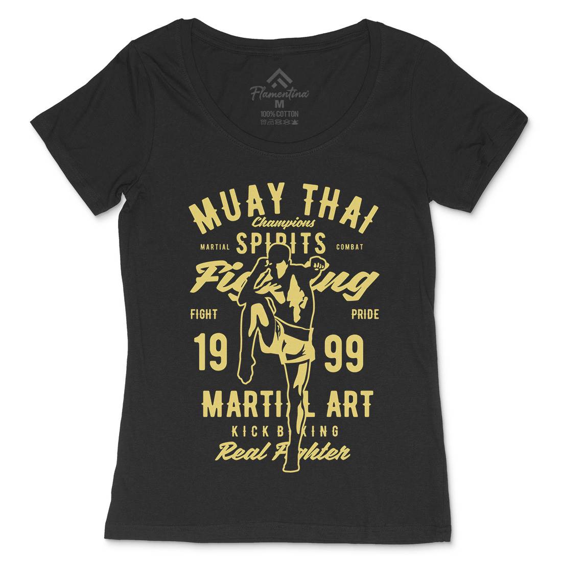 Muay Thai Womens Scoop Neck T-Shirt Sport B427