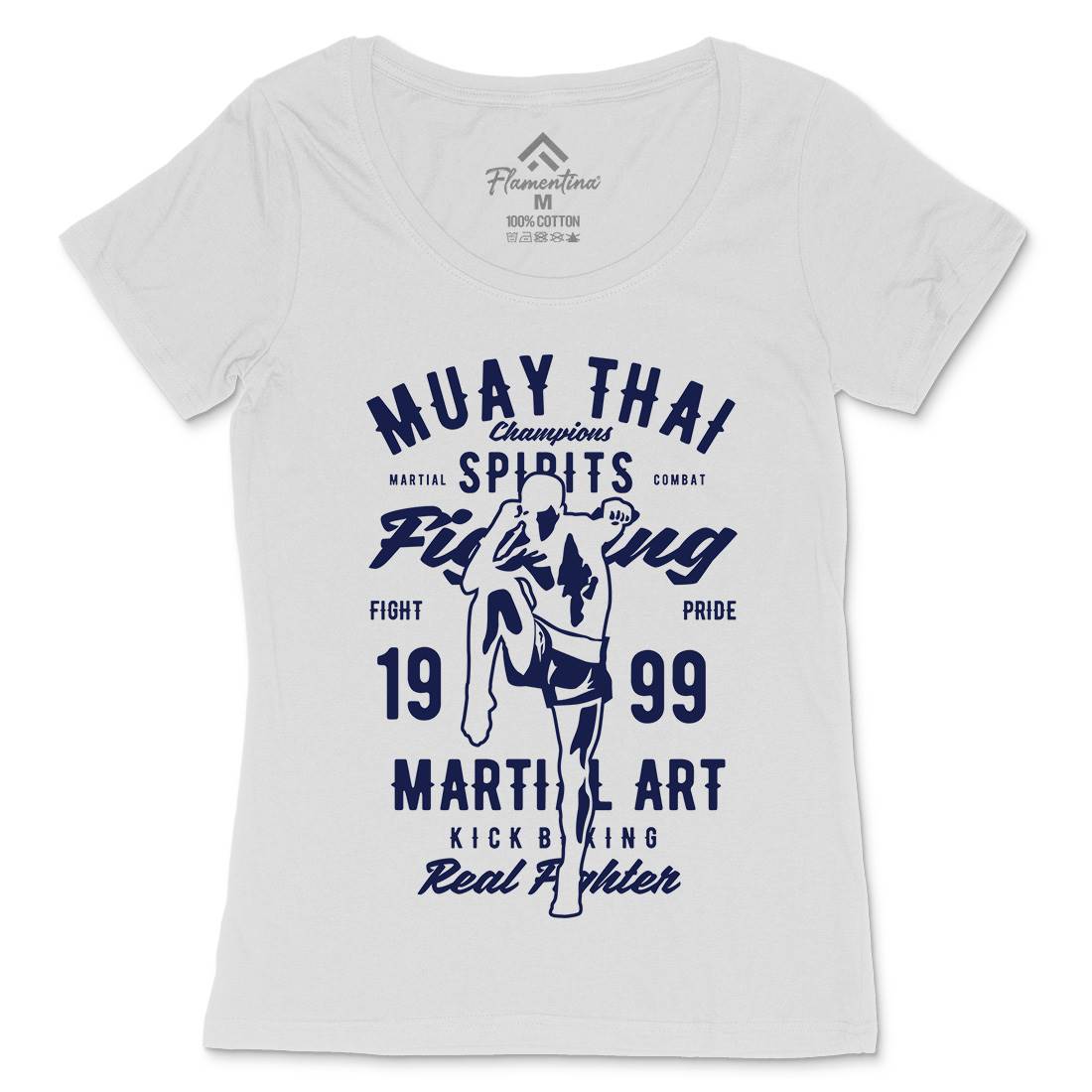 Muay Thai Womens Scoop Neck T-Shirt Sport B427