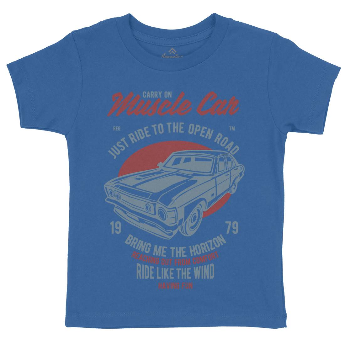 Muscle Car Kids Crew Neck T-Shirt Cars B428