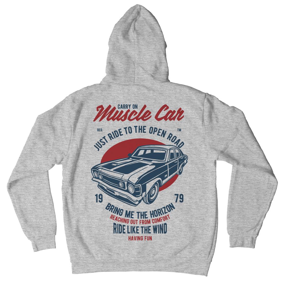 Muscle Car Mens Hoodie With Pocket Cars B428