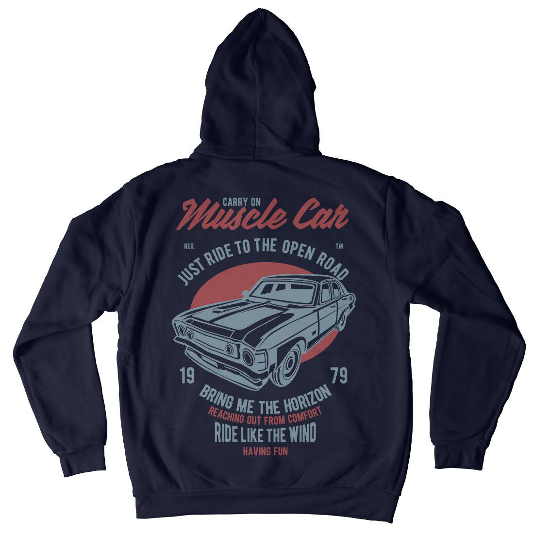 Muscle Car Mens Hoodie With Pocket Cars B428