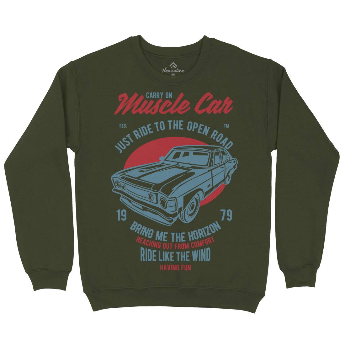 Muscle Car Mens Crew Neck Sweatshirt Cars B428