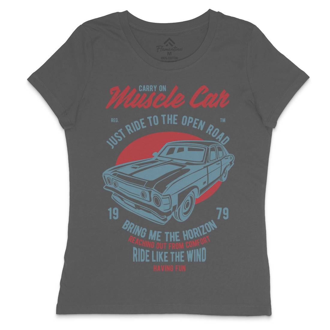 Muscle Car Womens Crew Neck T-Shirt Cars B428