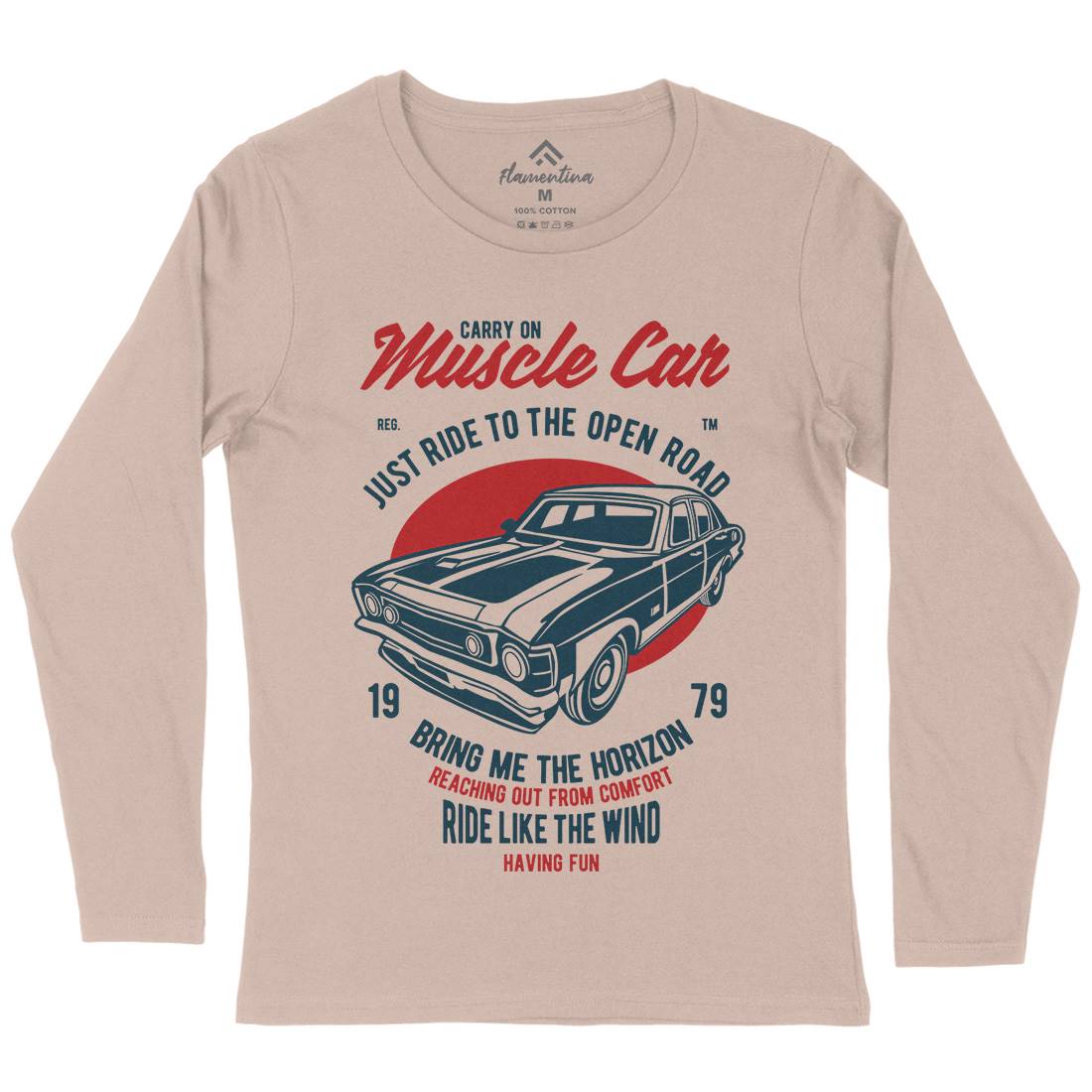 Muscle Car Womens Long Sleeve T-Shirt Cars B428