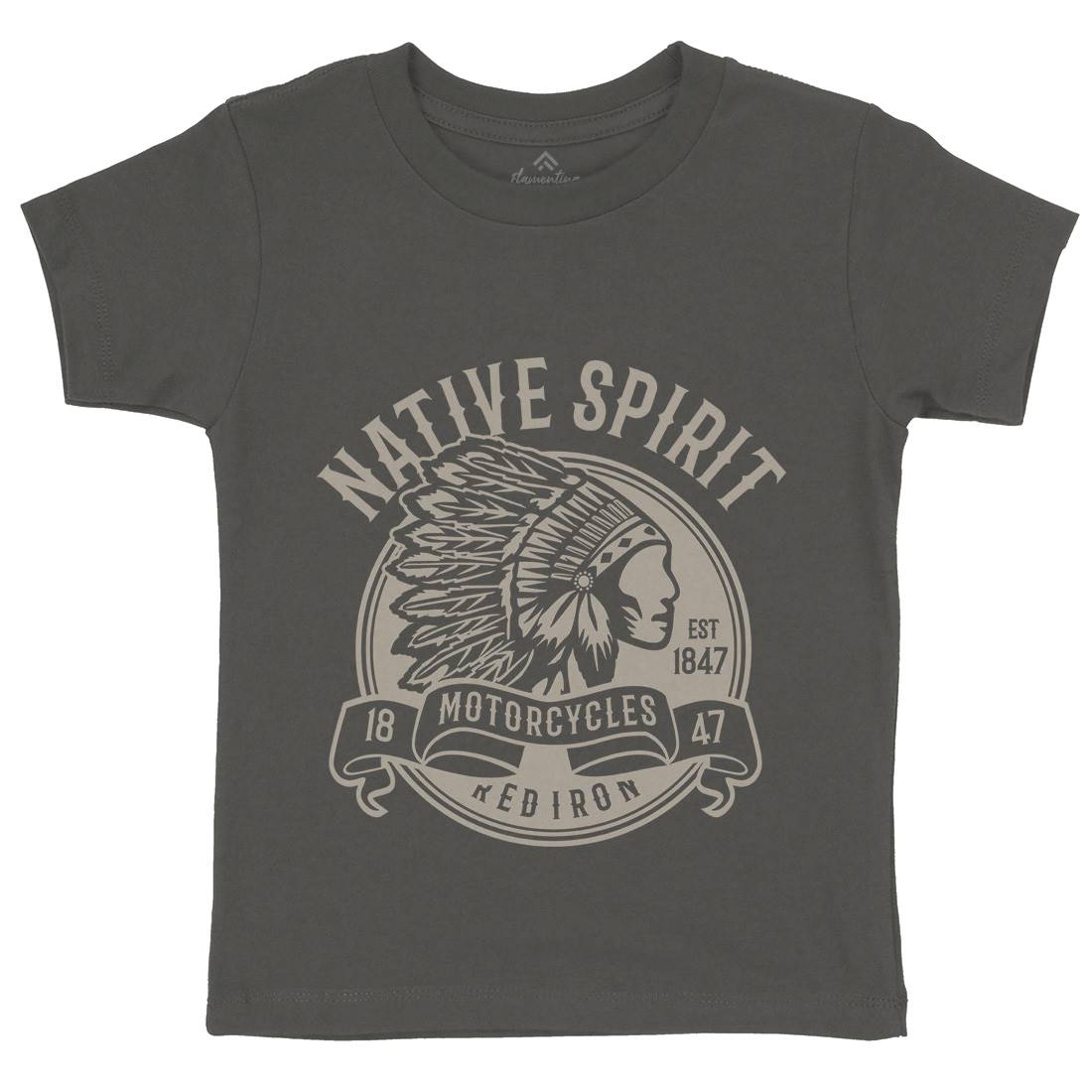 Native Spirit Kids Organic Crew Neck T-Shirt American B429