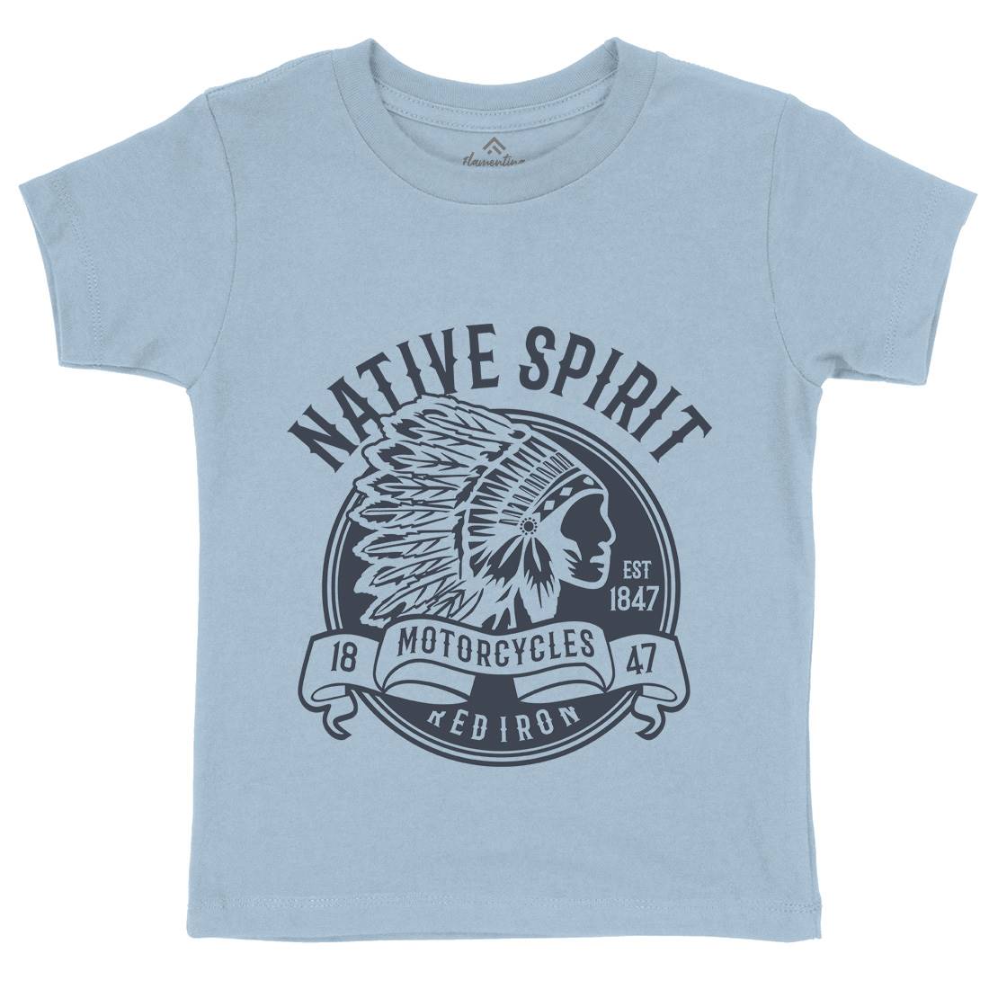 Native Spirit Kids Crew Neck T-Shirt American B429