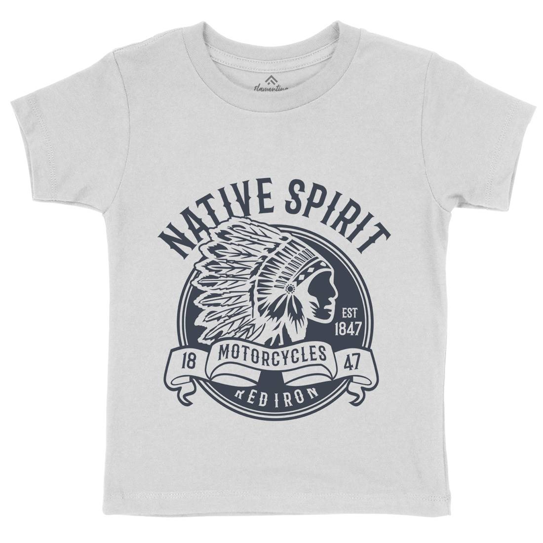 Native Spirit Kids Organic Crew Neck T-Shirt American B429