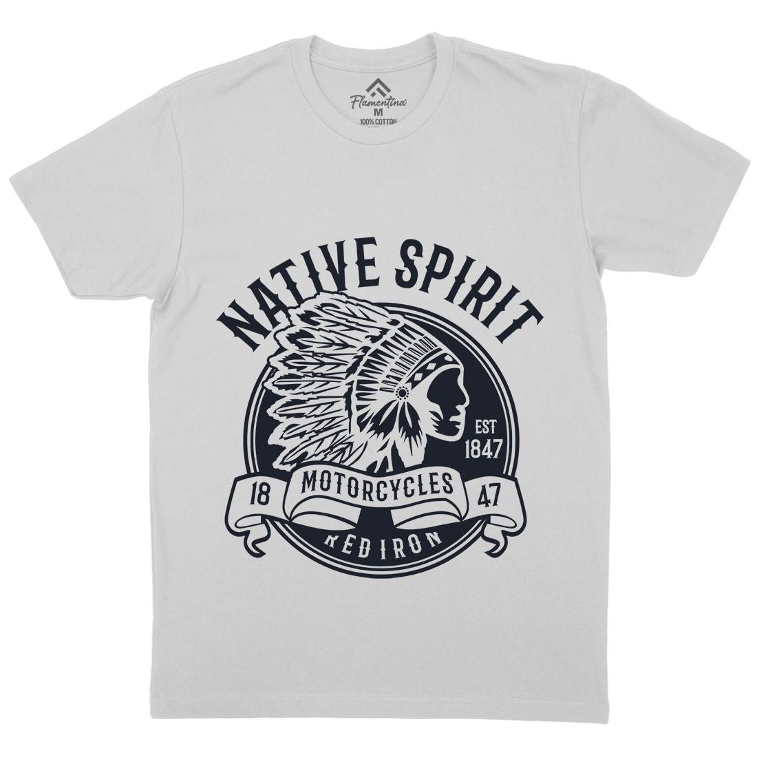 Native Spirit Mens Crew Neck T-Shirt American B429