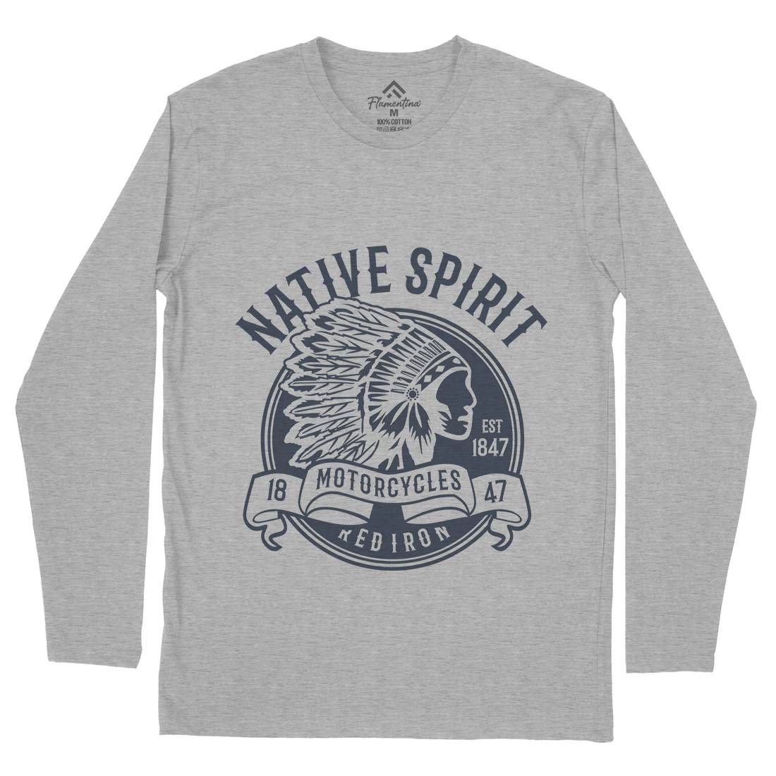 Native Spirit Mens Long Sleeve T-Shirt American B429