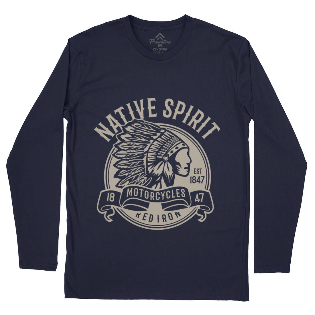 Native Spirit Mens Long Sleeve T-Shirt American B429