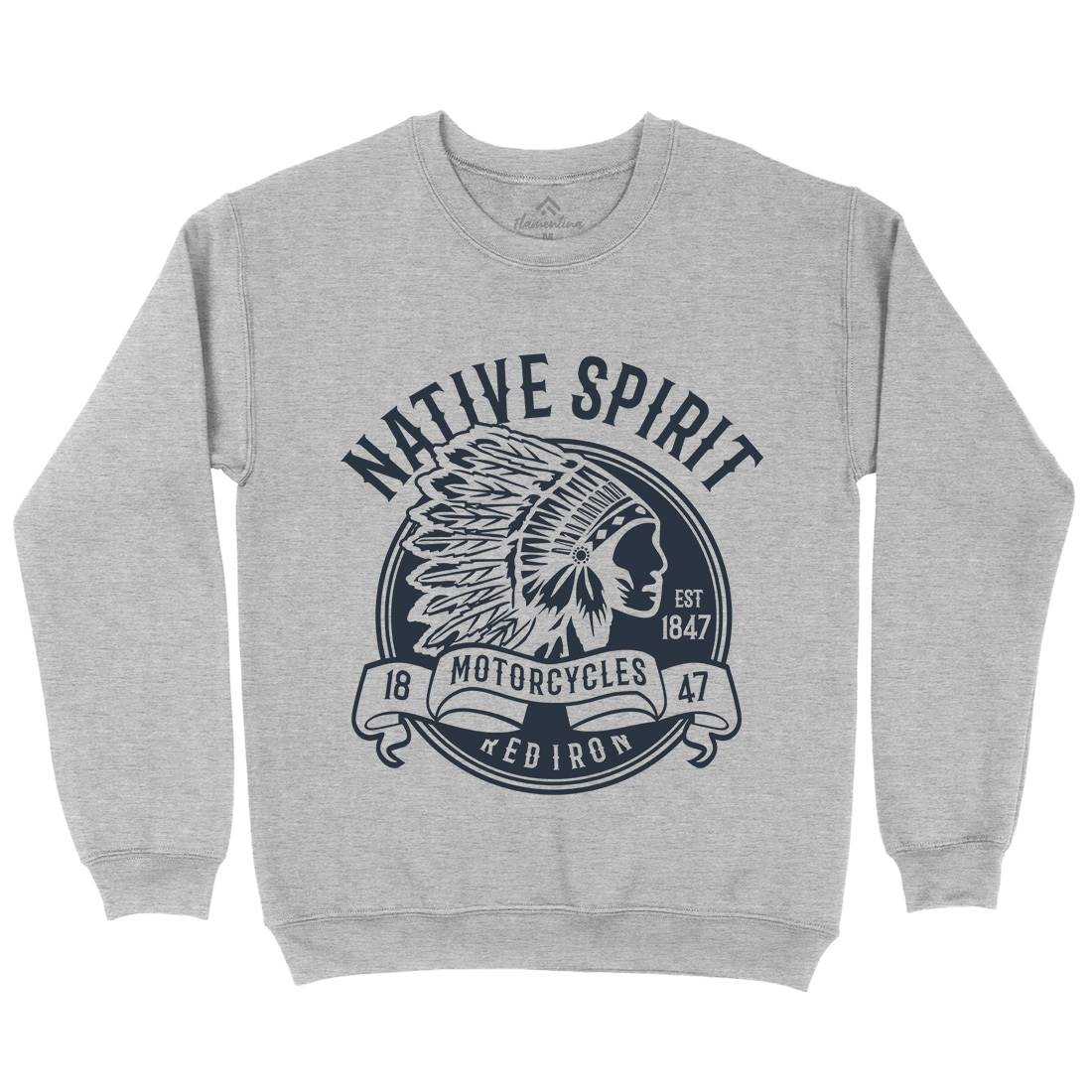 Native Spirit Mens Crew Neck Sweatshirt American B429