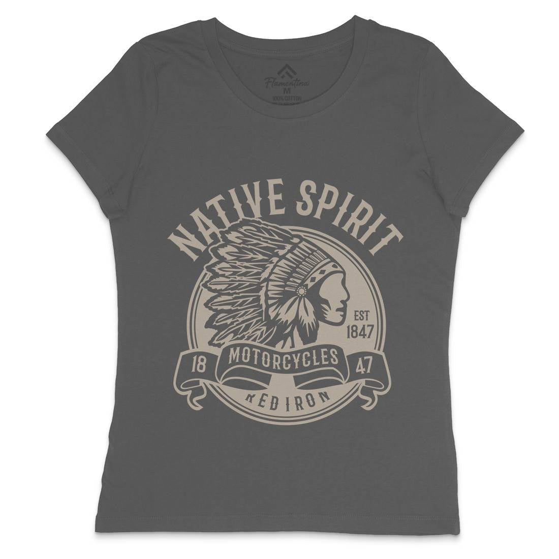 Native Spirit Womens Crew Neck T-Shirt American B429