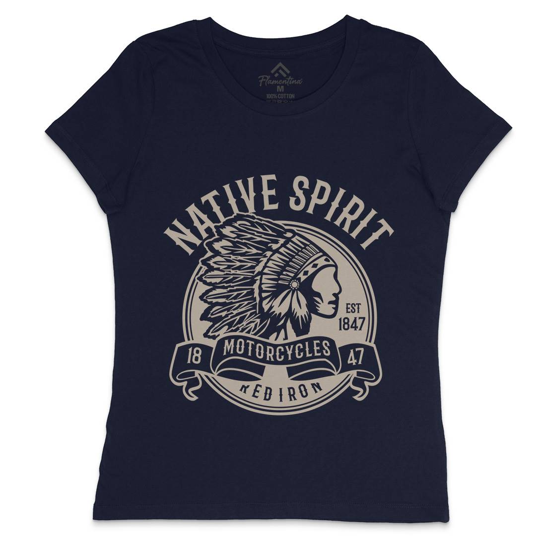 Native Spirit Womens Crew Neck T-Shirt American B429