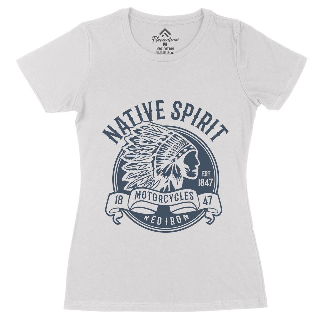 Native Spirit Womens Organic Crew Neck T-Shirt American B429