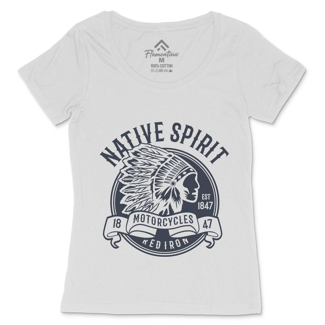 Native Spirit Womens Scoop Neck T-Shirt American B429