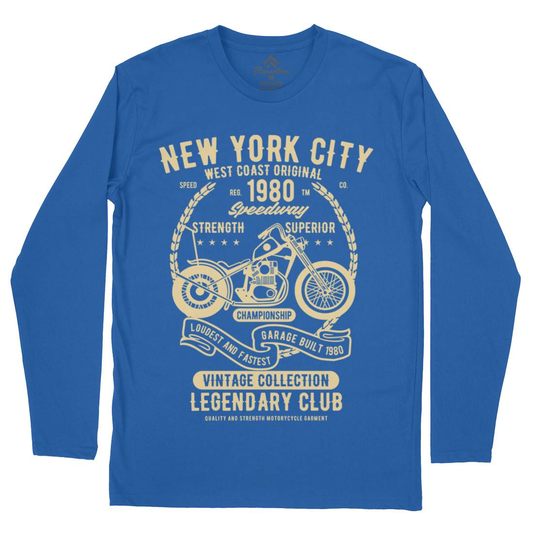 New York City Speedway Mens Long Sleeve T-Shirt Motorcycles B430