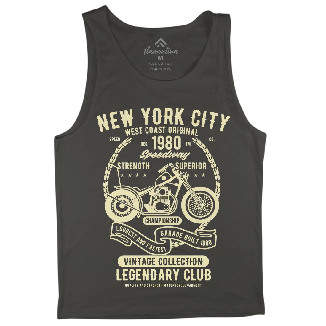 New York City Speedway Mens Tank Top Vest Motorcycles B430