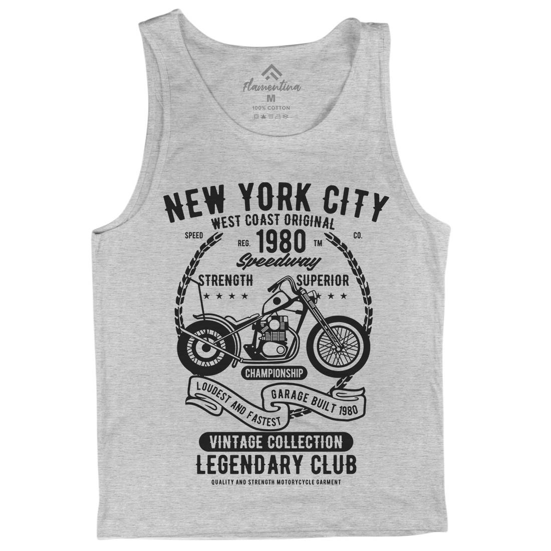 New York City Speedway Mens Tank Top Vest Motorcycles B430