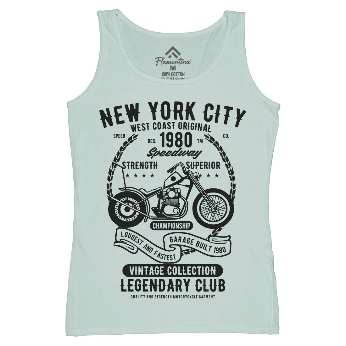 New York City Speedway Womens Organic Tank Top Vest Motorcycles B430