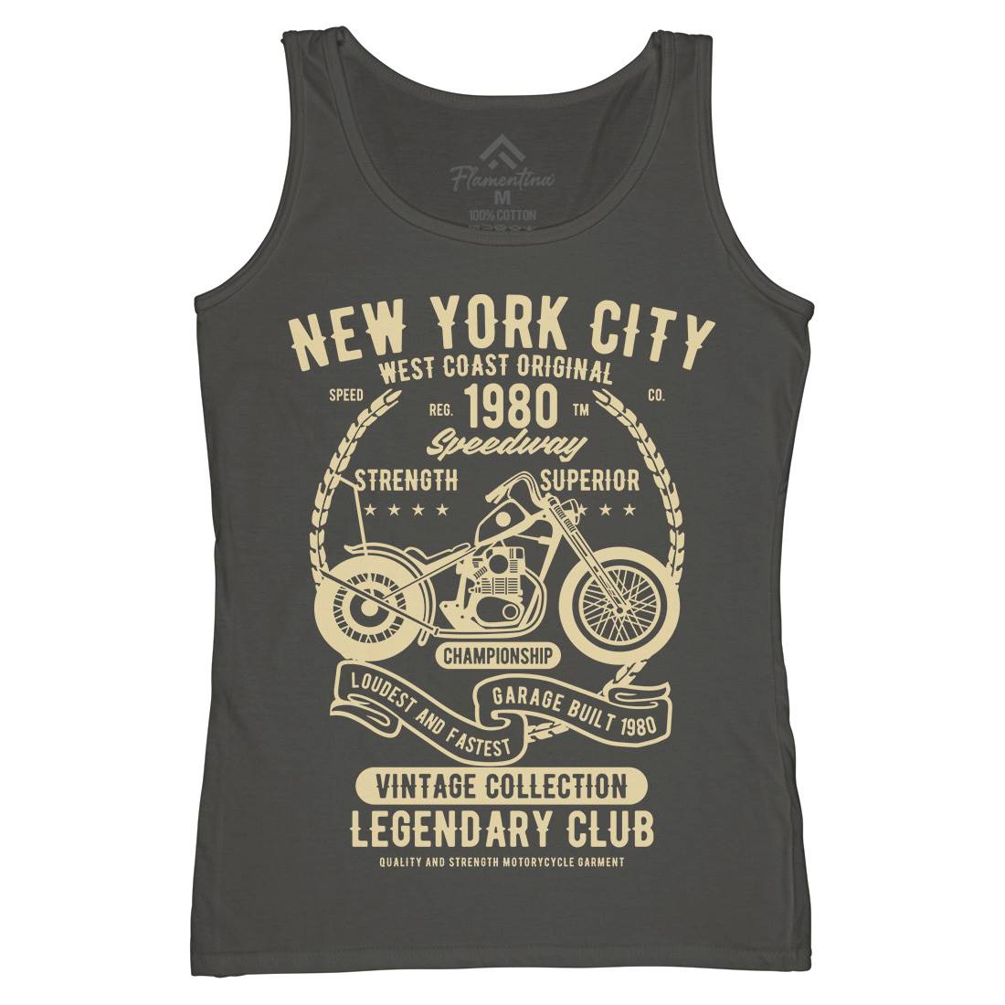 New York City Speedway Womens Organic Tank Top Vest Motorcycles B430