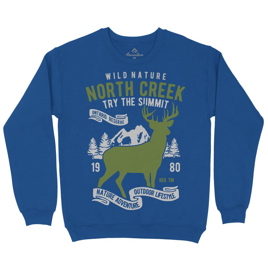 North Creek Deer Nature Kids Crew Neck Sweatshirt Nature B431