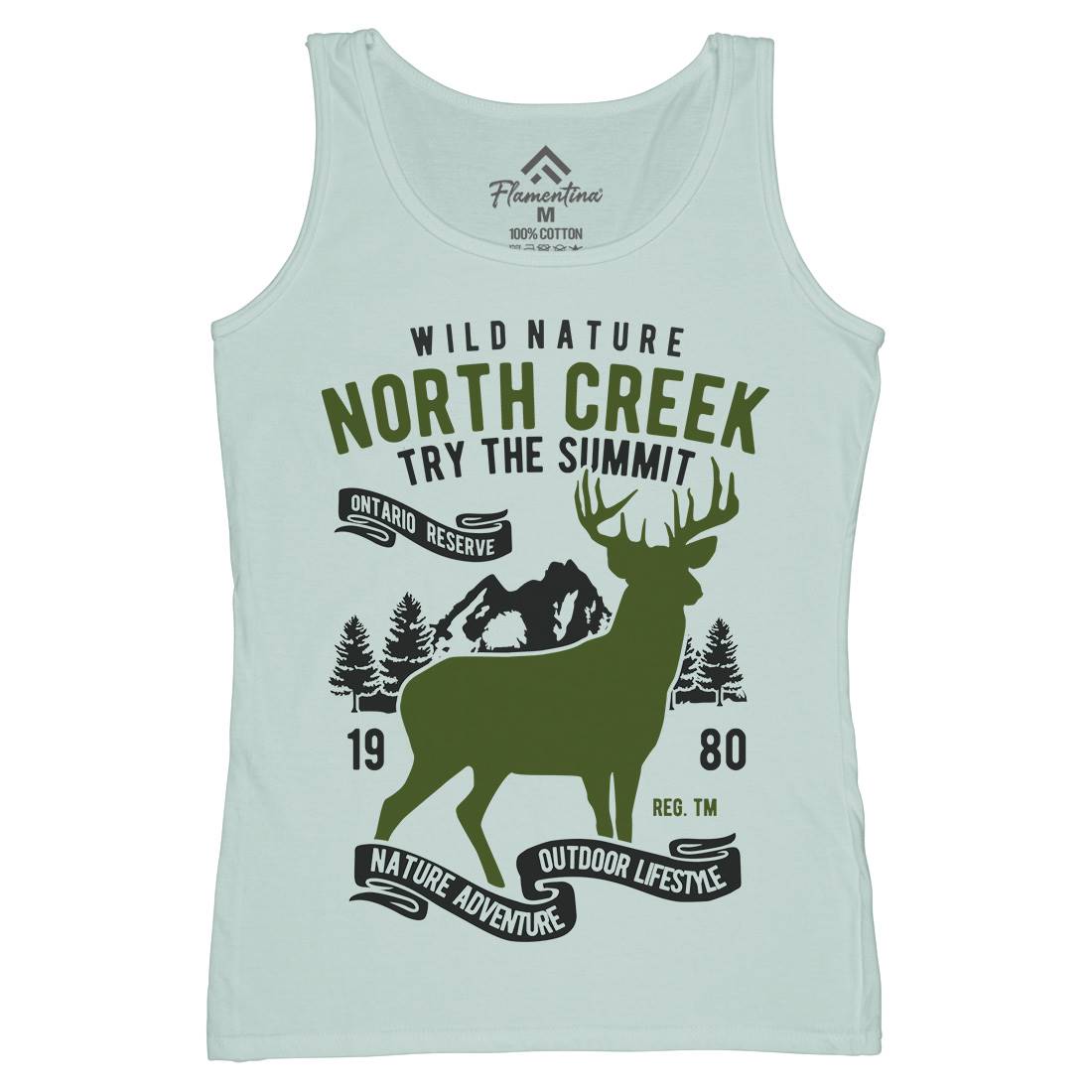 North Creek Deer Nature Womens Organic Tank Top Vest Nature B431