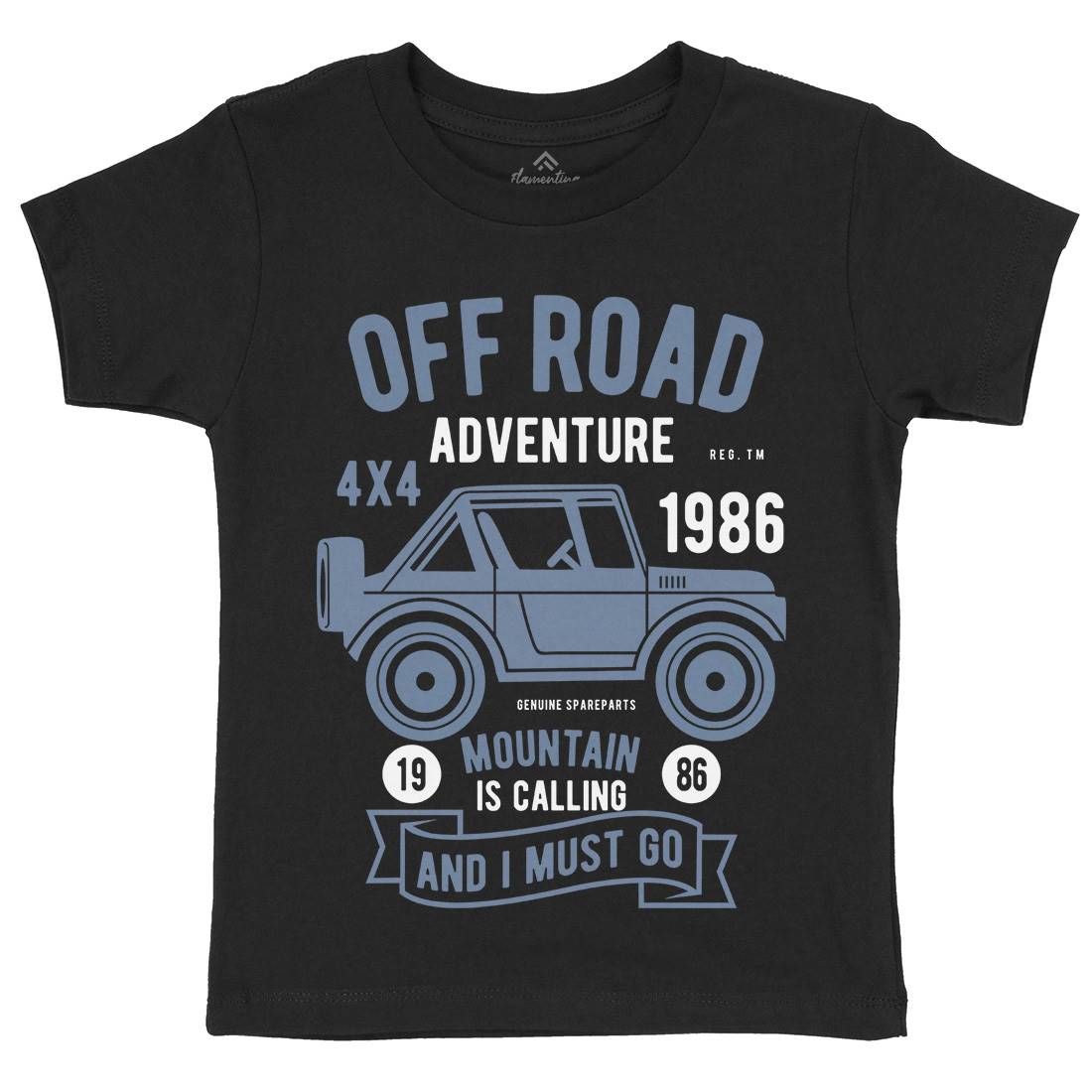 Off Road Adventure Kids Crew Neck T-Shirt Cars B432