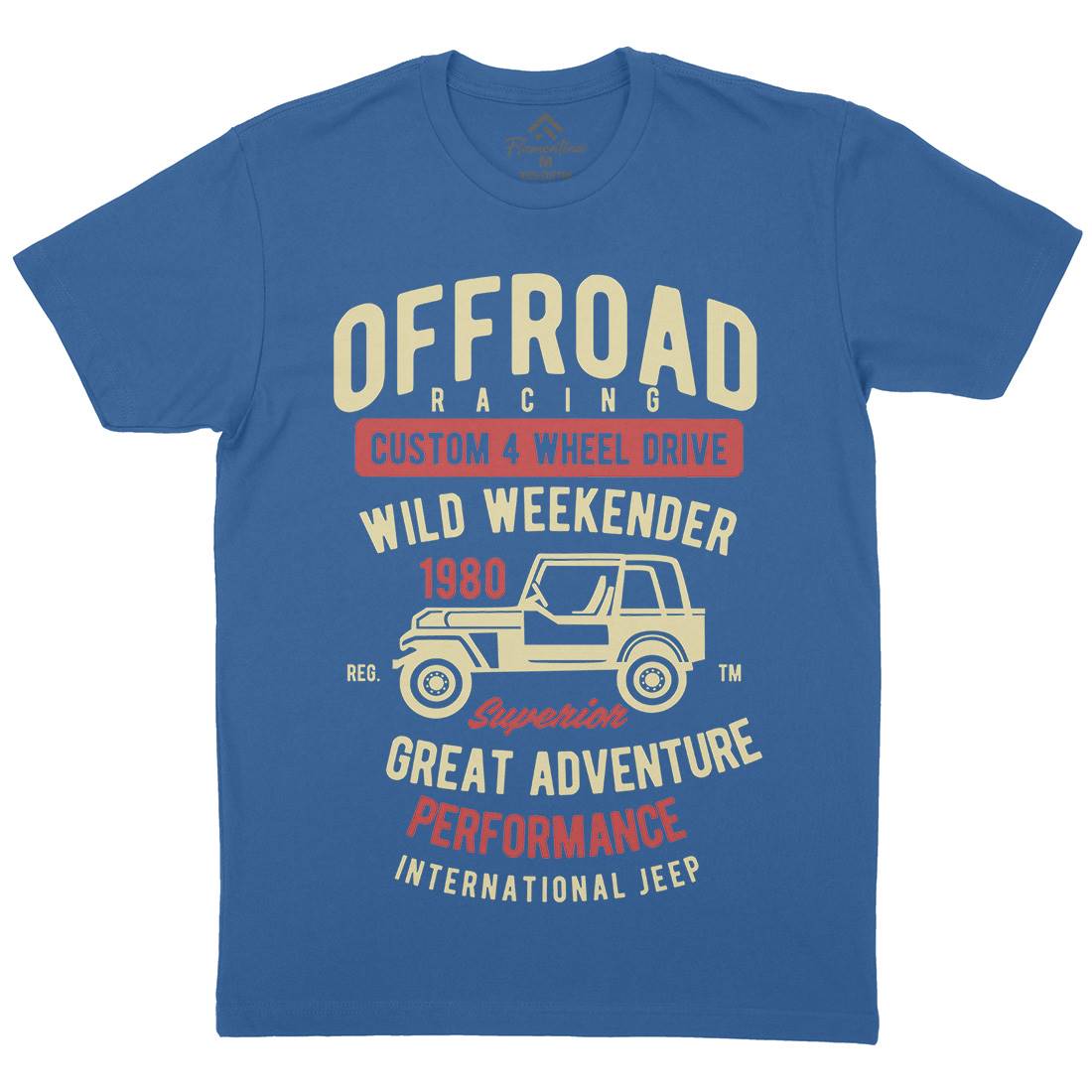 Off Road Racing Mens Organic Crew Neck T-Shirt Cars B433