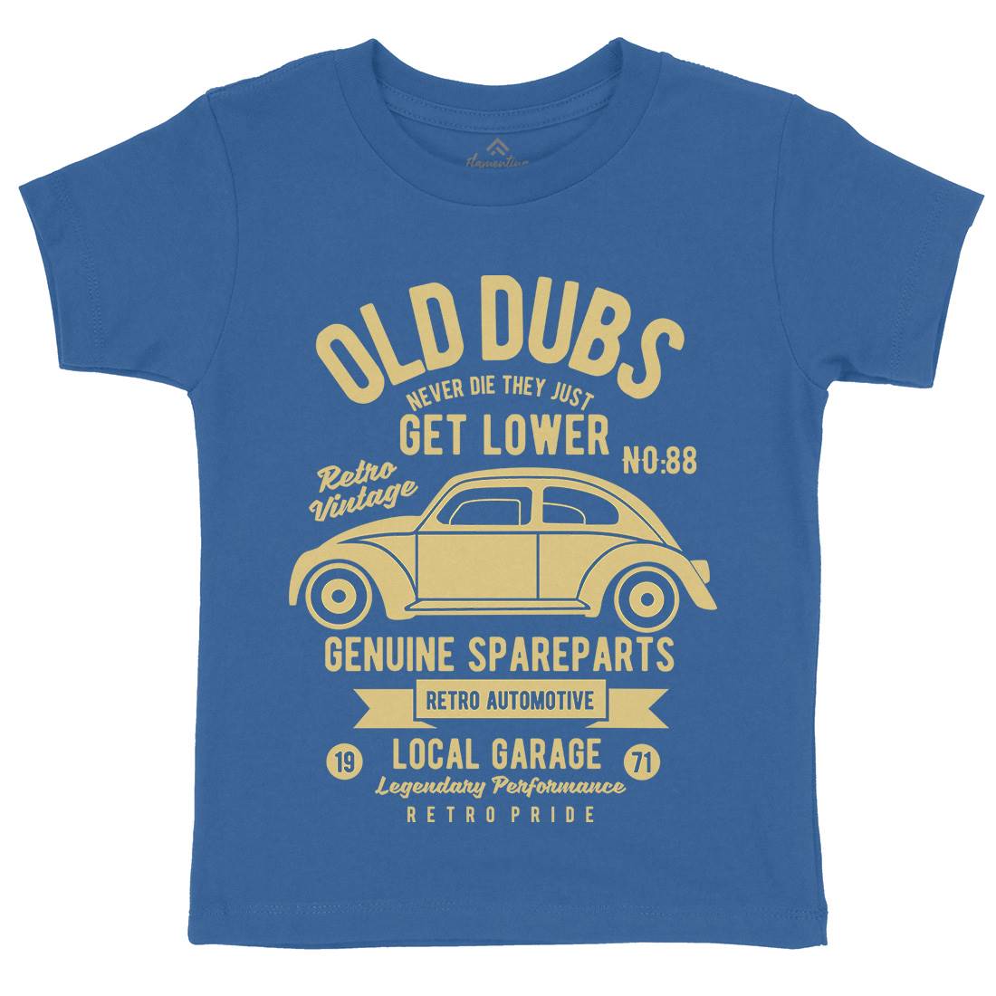 Old Dubs Kids Organic Crew Neck T-Shirt Cars B434