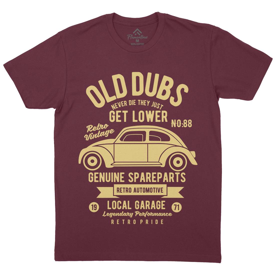 Old Dubs Mens Crew Neck T-Shirt Cars B434