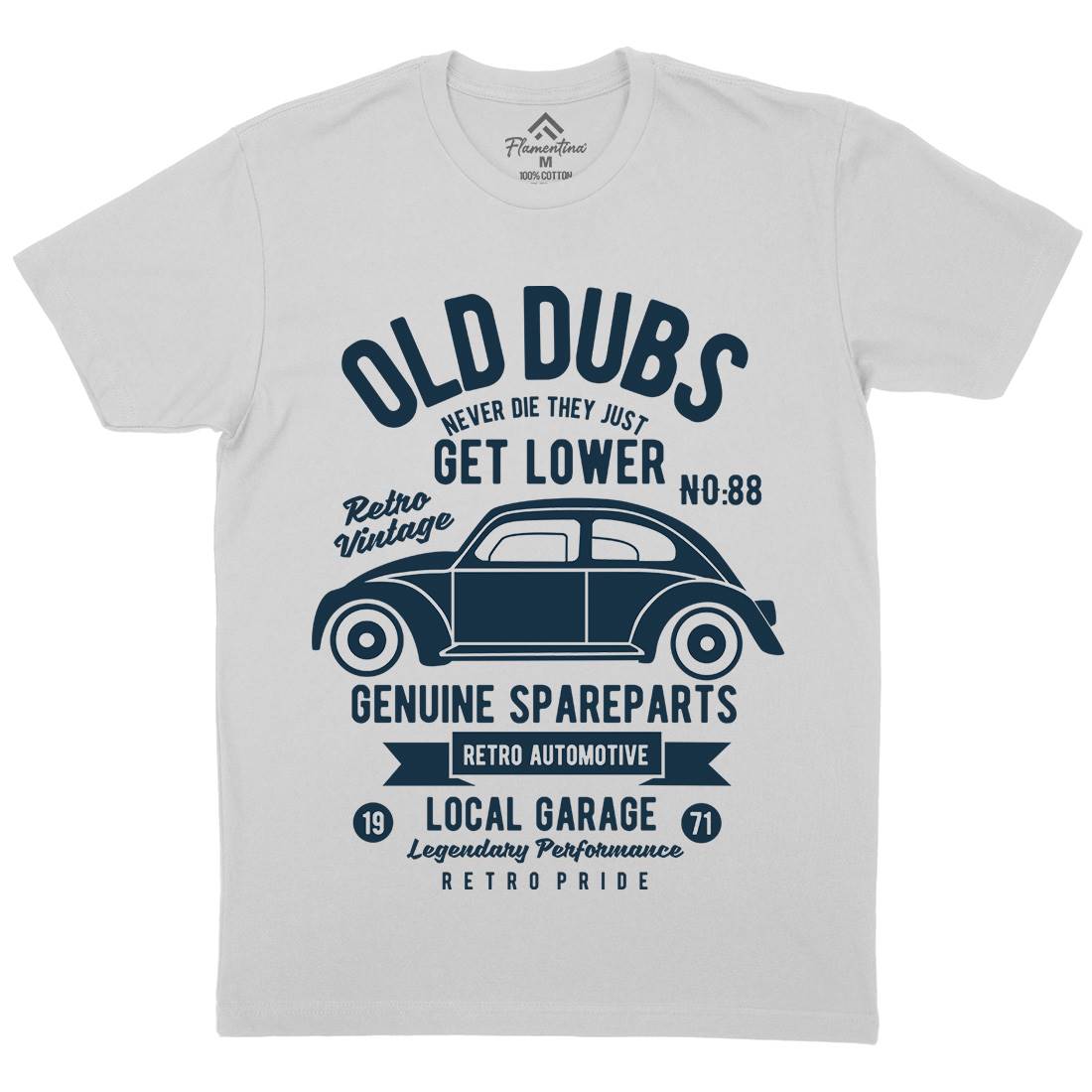 Old Dubs Mens Crew Neck T-Shirt Cars B434