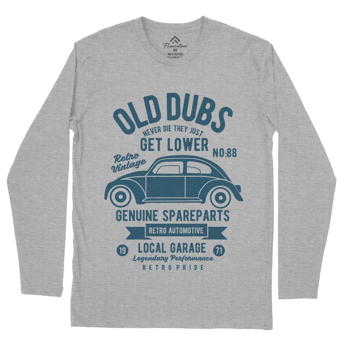 Old Dubs Mens Long Sleeve T-Shirt Cars B434