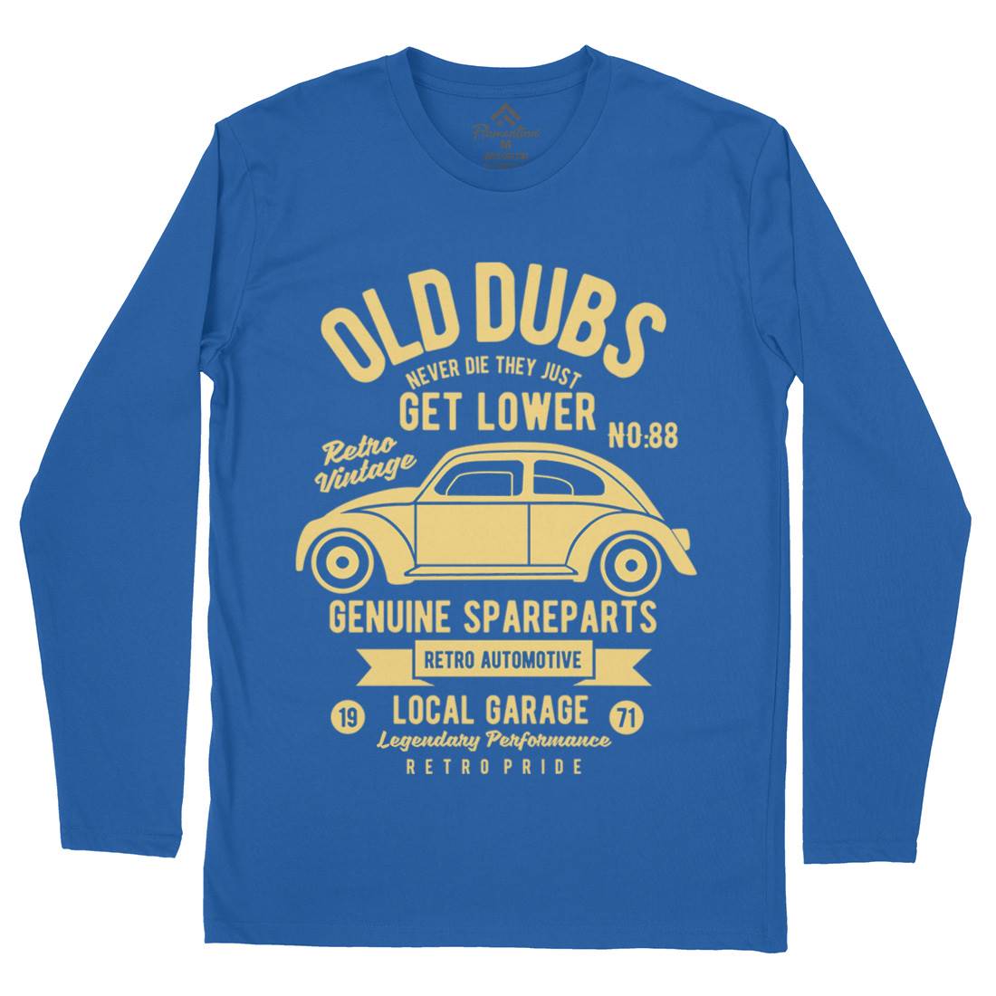 Old Dubs Mens Long Sleeve T-Shirt Cars B434
