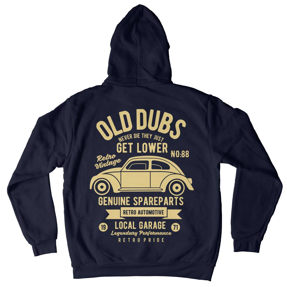 Old Dubs Kids Crew Neck Hoodie Cars B434