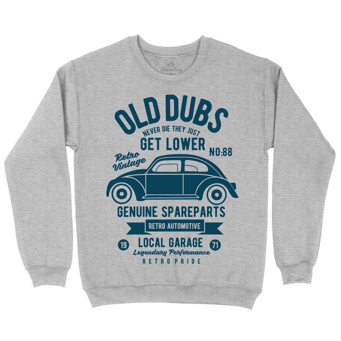 Old Dubs Mens Crew Neck Sweatshirt Cars B434