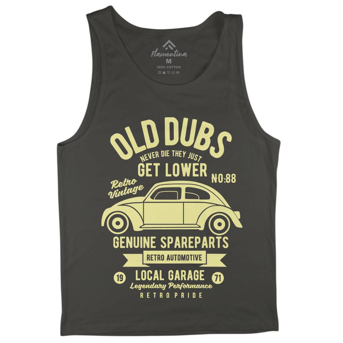 Old Dubs Mens Tank Top Vest Cars B434