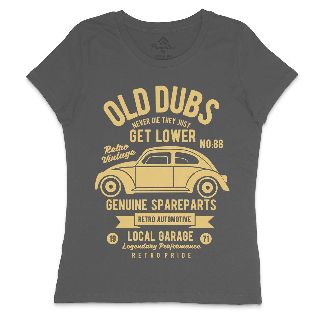 Old Dubs Womens Crew Neck T-Shirt Cars B434