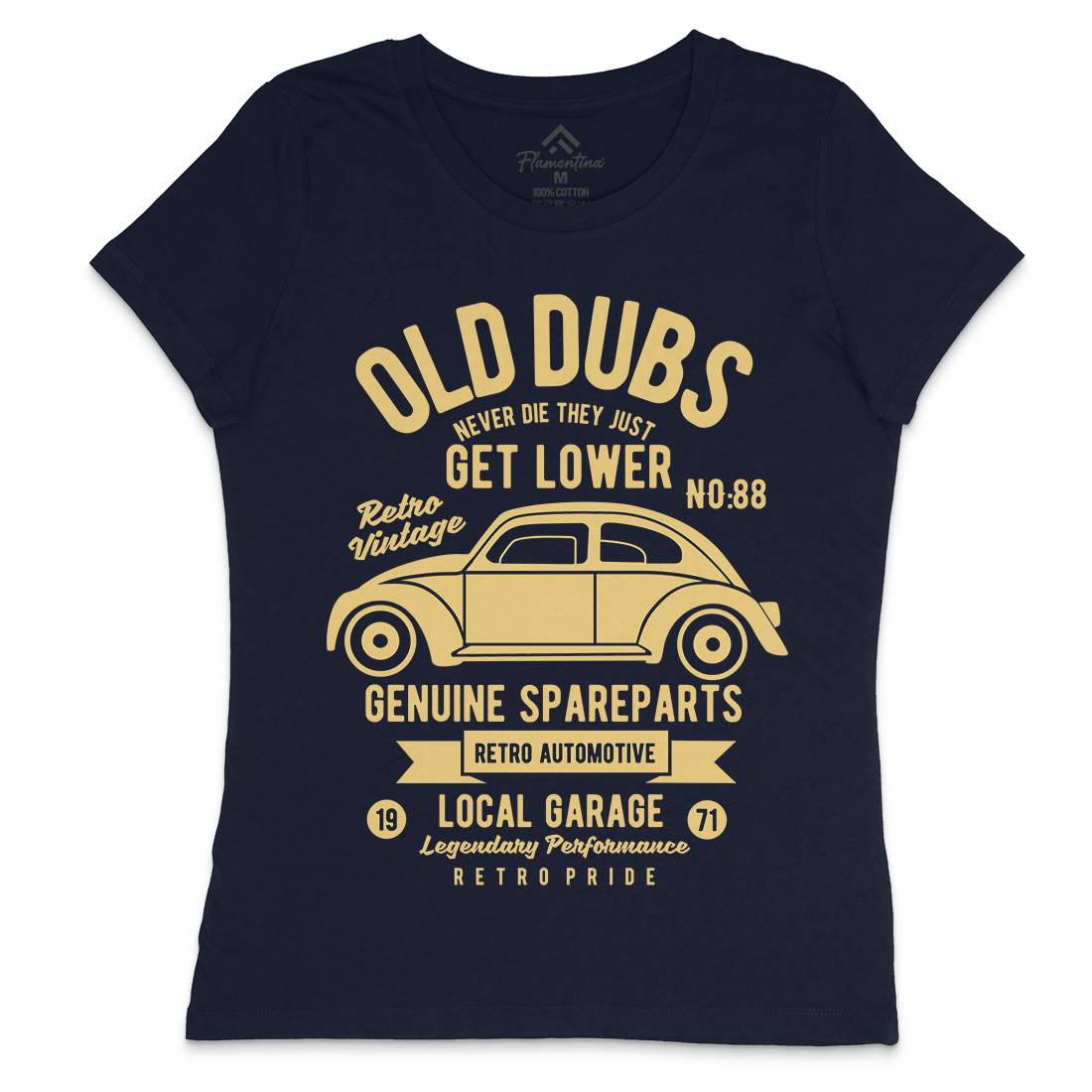 Old Dubs Womens Crew Neck T-Shirt Cars B434