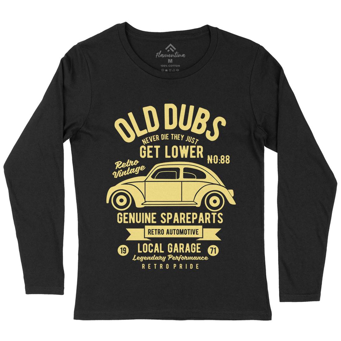Old Dubs Womens Long Sleeve T-Shirt Cars B434
