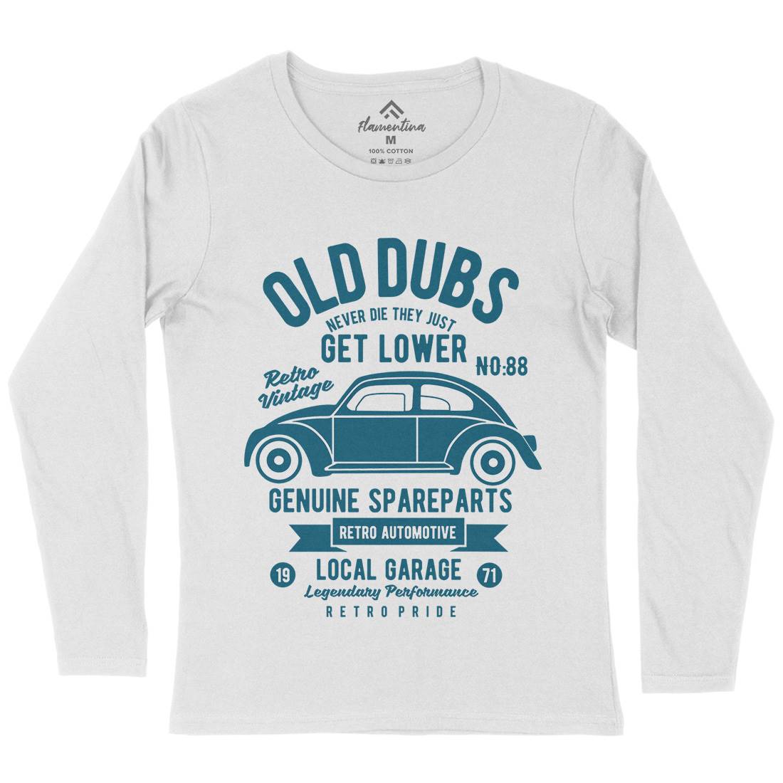 Old Dubs Womens Long Sleeve T-Shirt Cars B434