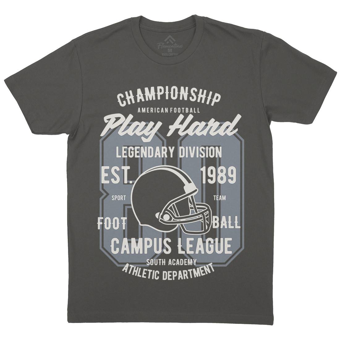 Play Hard Football Mens Crew Neck T-Shirt Sport B435