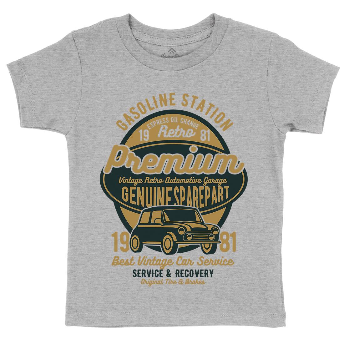Premium Garage Kids Crew Neck T-Shirt Cars B436