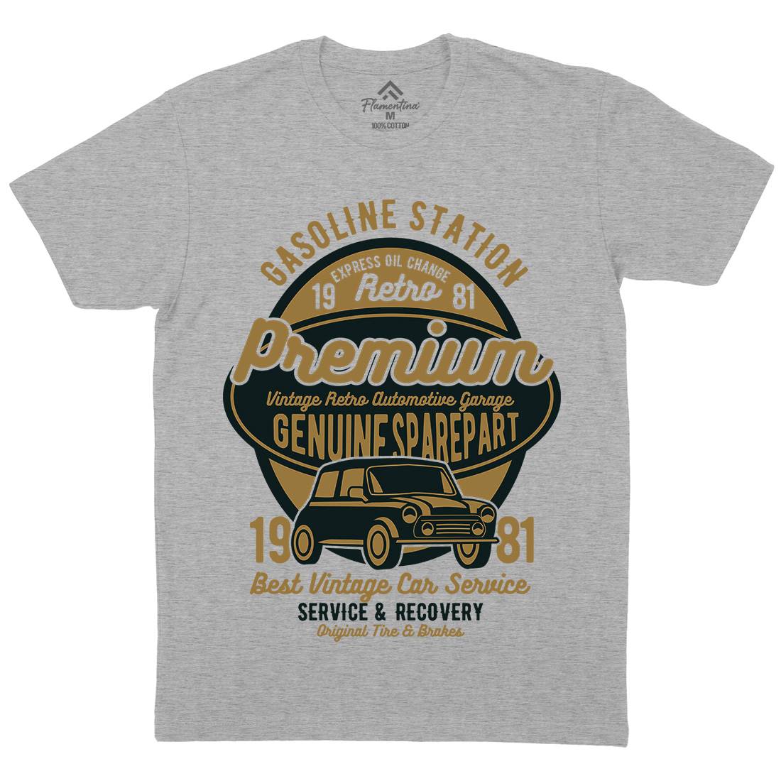 Premium Garage Mens Crew Neck T-Shirt Cars B436