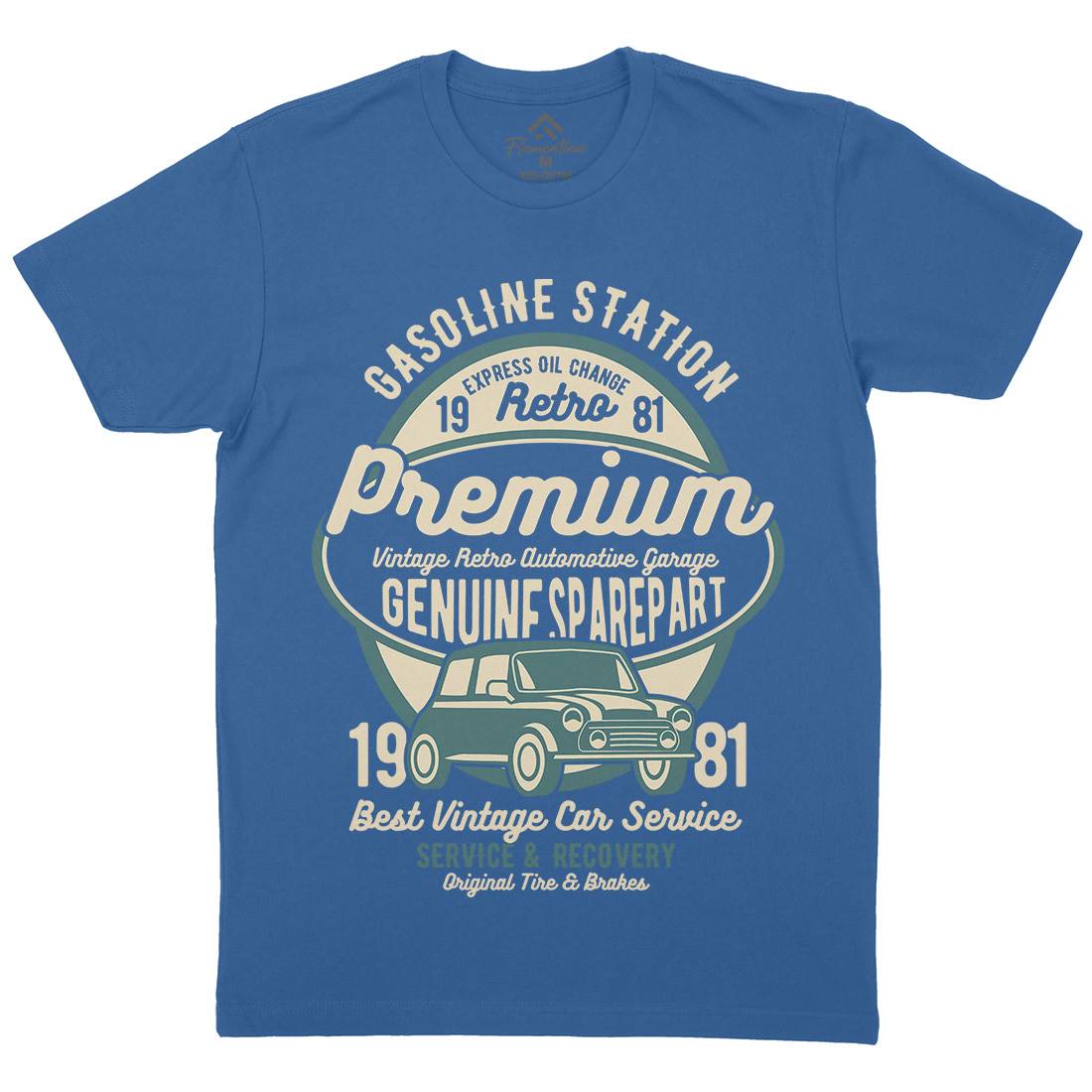 Premium Garage Mens Organic Crew Neck T-Shirt Cars B436