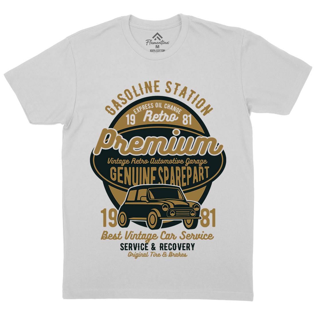 Premium Garage Mens Crew Neck T-Shirt Cars B436