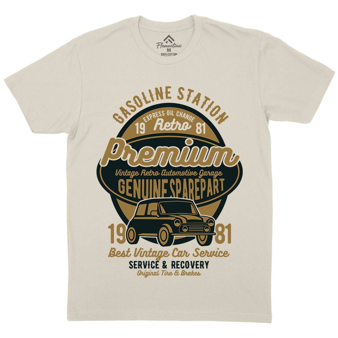 Premium Garage Mens Organic Crew Neck T-Shirt Cars B436