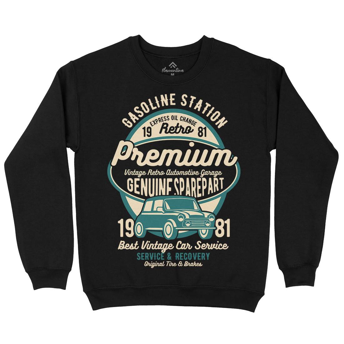 Premium Garage Kids Crew Neck Sweatshirt Cars B436