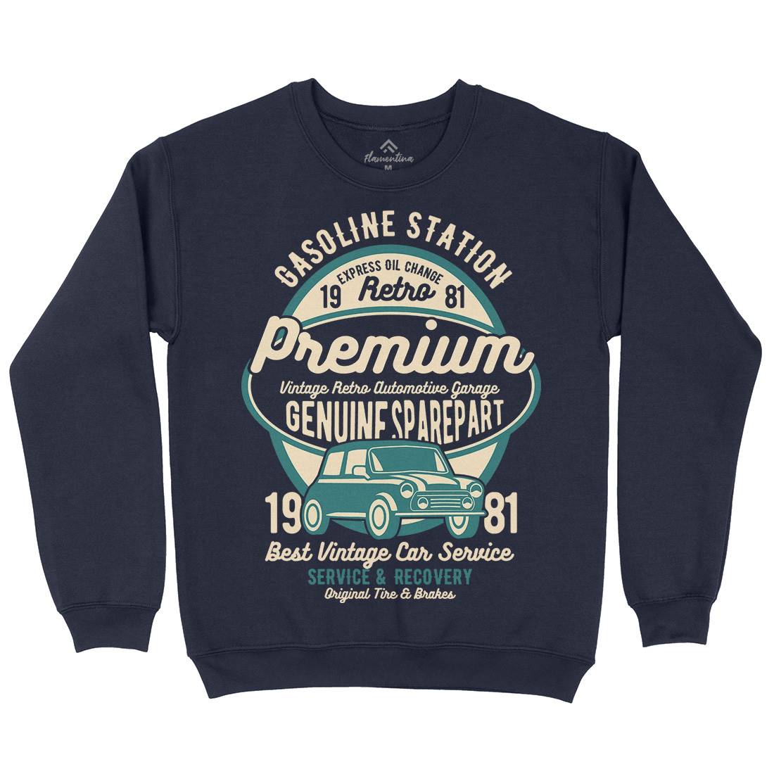 Premium Garage Kids Crew Neck Sweatshirt Cars B436