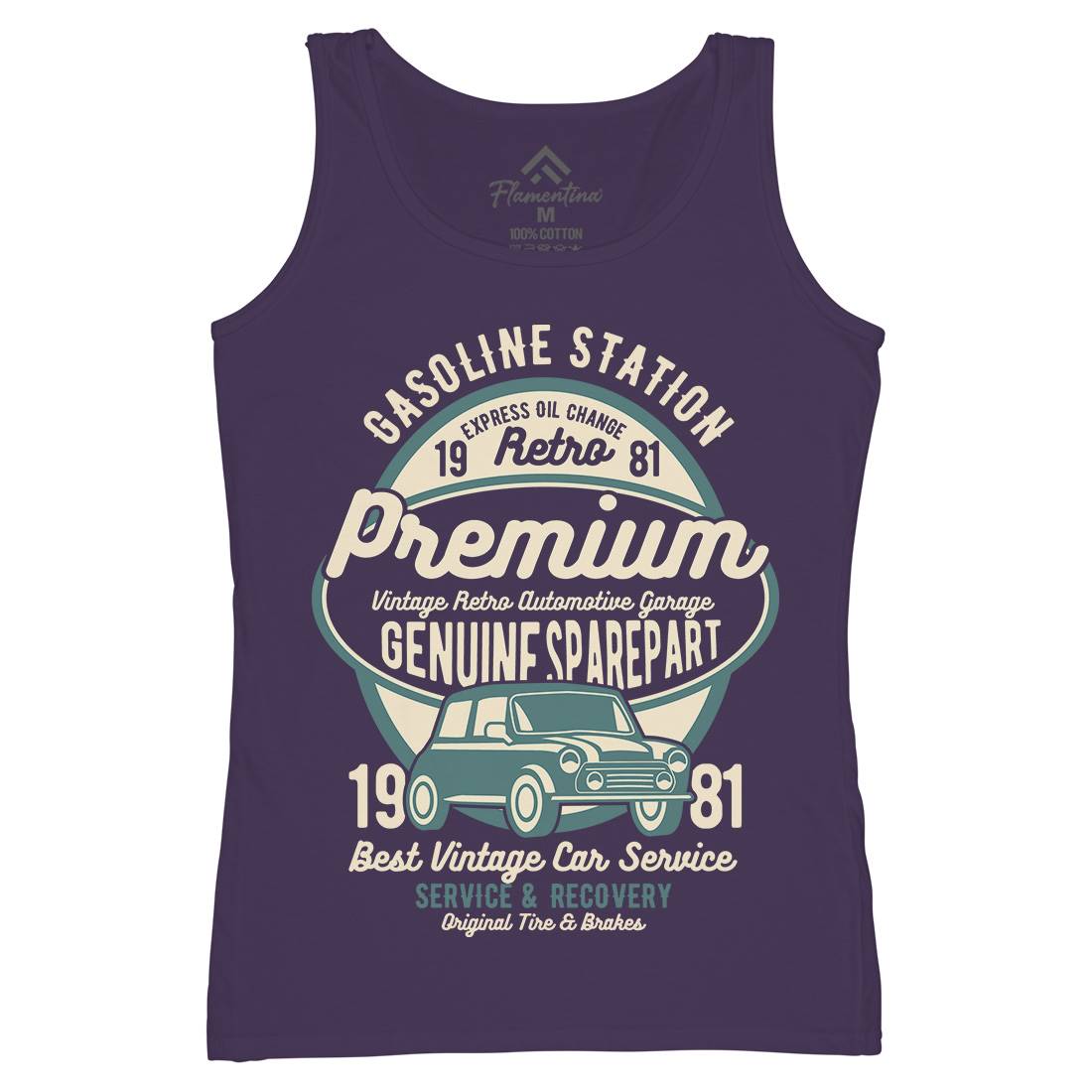 Premium Garage Womens Organic Tank Top Vest Cars B436